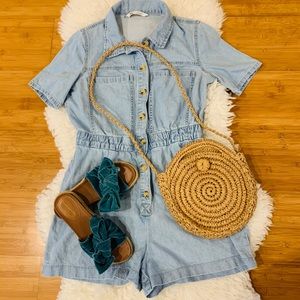 Zara Denim Romper Size L
